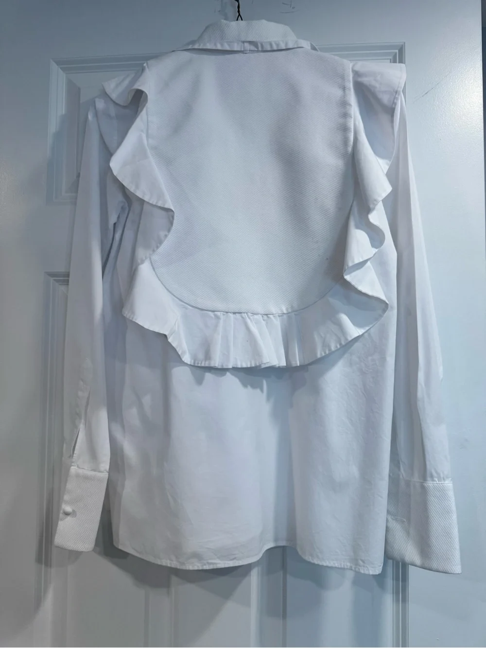 Valentino White Classic Button-Front Blouse - Picture 5 of 13